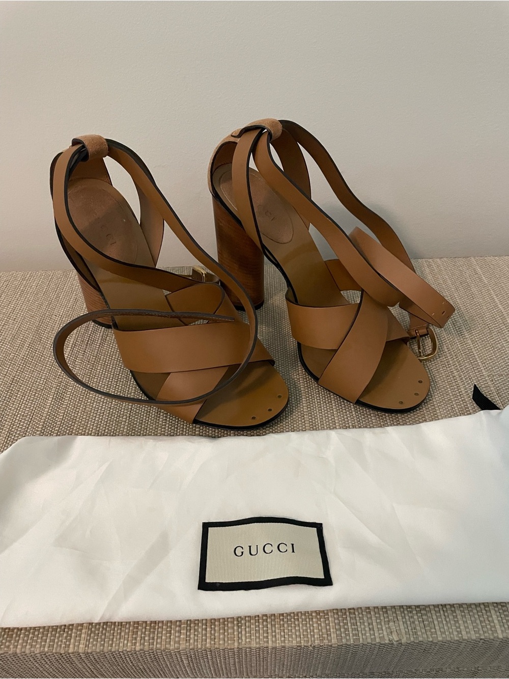 Gucci Ankle Strap High Heel Sandals